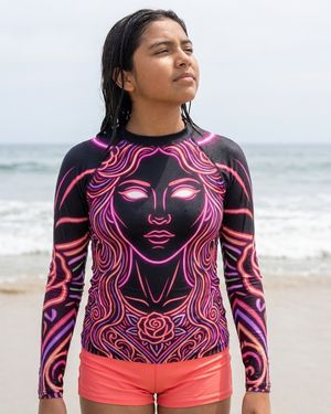 Girls Neon Aphrodite girls youth rashguards