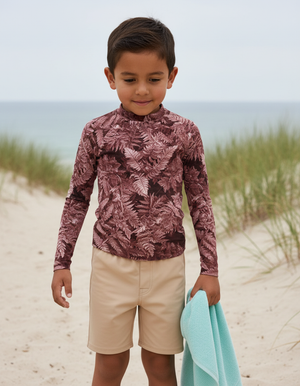 Tea Rose Verdant Rash Guard Kids Rash Guard — Dripper