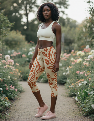 Citrus Orange Pavitra leggings