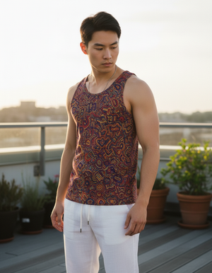 Men's Electric Fuchsia Zephyr tank tops