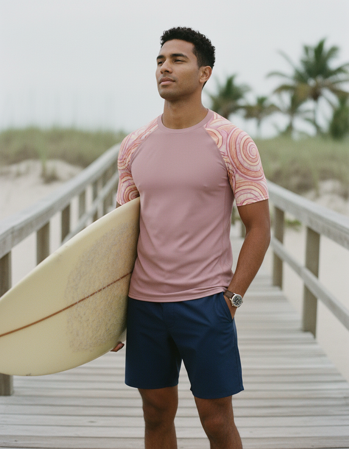 Rashguard — Men's Dusty Rose Spectrum