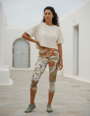 Citrus Orange Kintsugi leggings