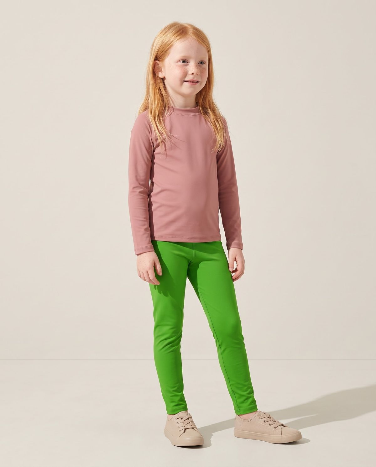 Kelly Green Girls Leggings Girls Leggings — Lolekai