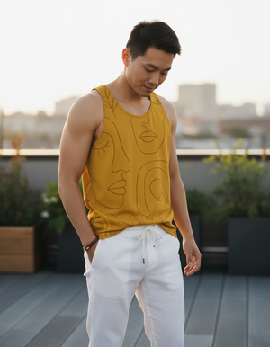 Men's Yellow Elysium tank tops