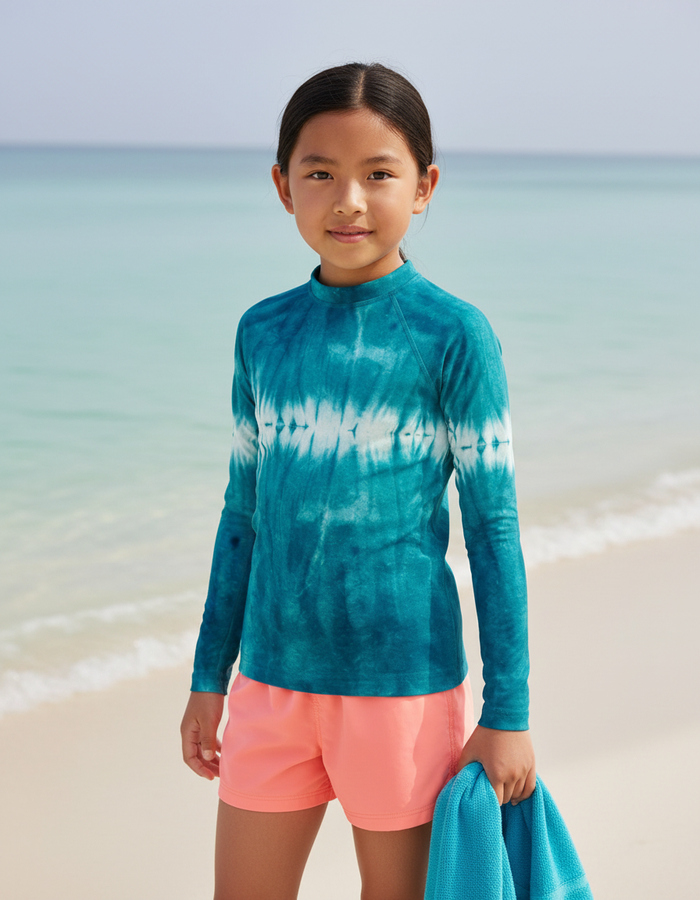 Rashguard — Kids Turquoise Aqua