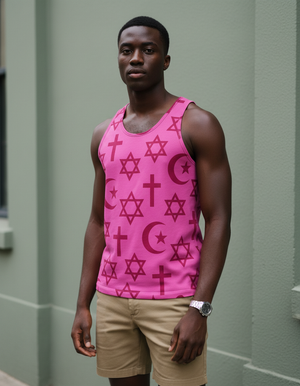 Electric Fuchsia Halo Tank Top Men's Tank Top — Dripper