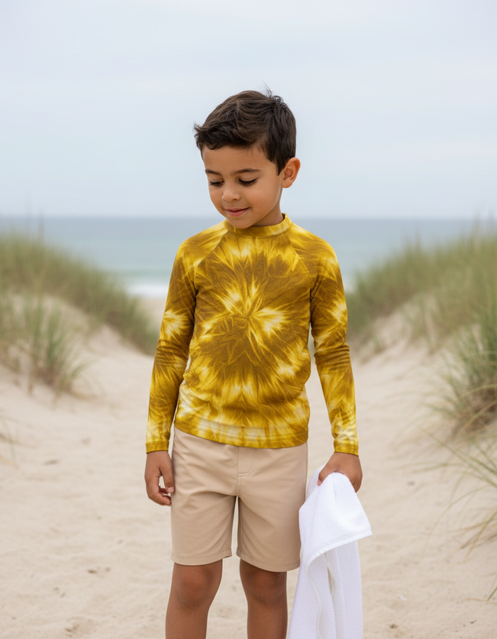 Rashguard — Kids Yellow Glacier