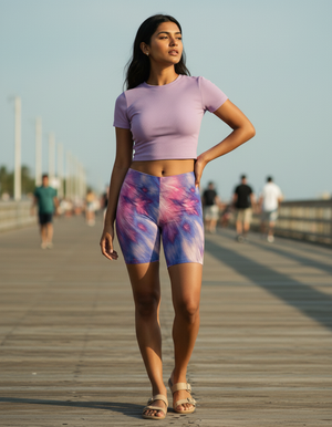 Tea Rose Frost Mid-Rise Shorts Short Shorts — Lolekai