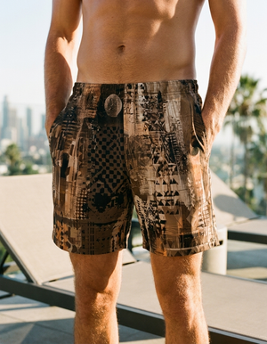 Coffee Bean Ritual men's swim trunks