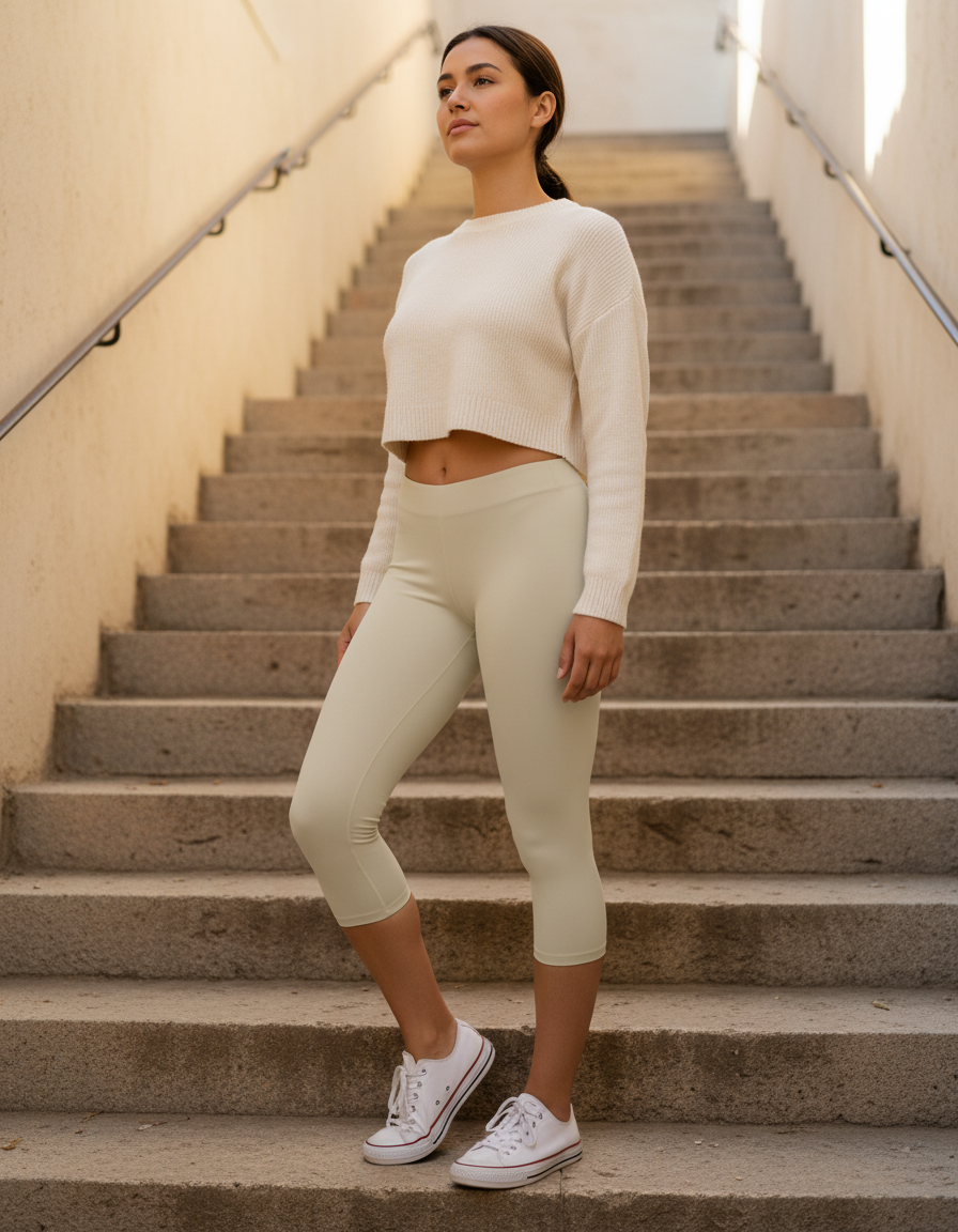 Capri Leggings in Angora