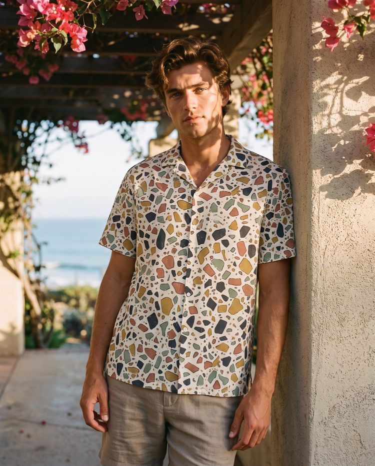 Terrazzo men's hawaiian shirts