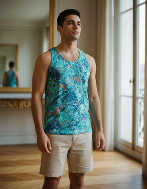Turquoise Glint Tank Top Men's Tank Top — Dripper