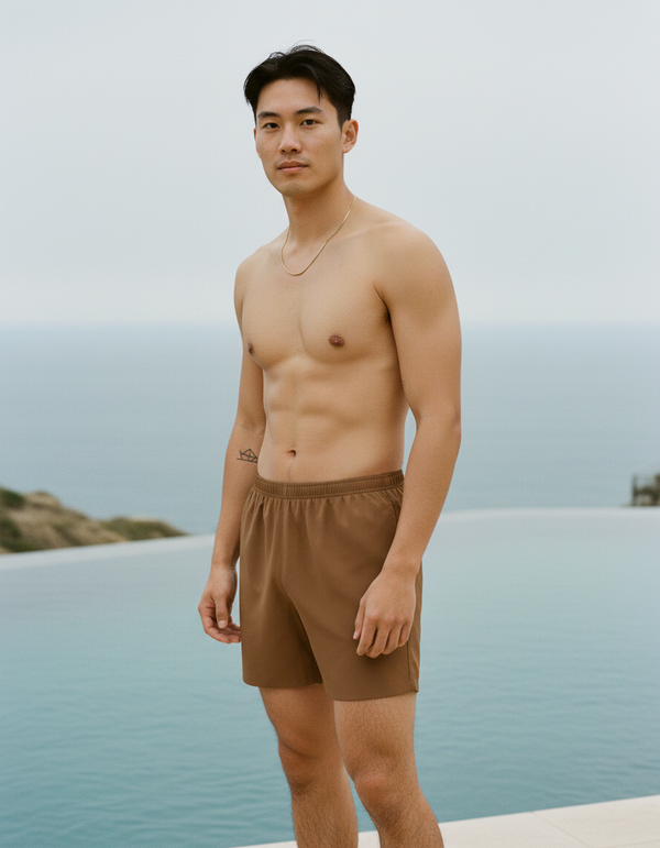 Men's Swim Trunks in Toffee