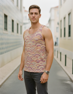 Men's Tea Rose Kaze men's tank tops
