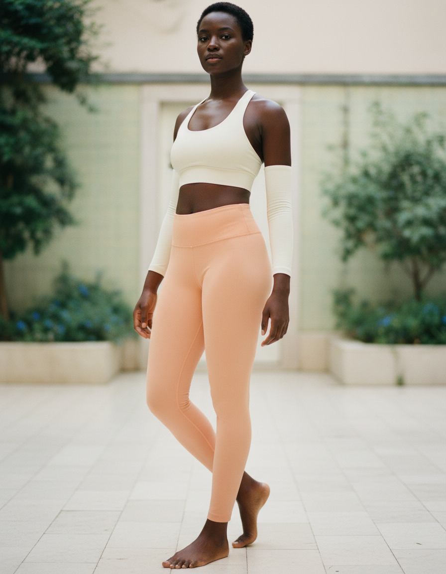 Full-Length Leggings in Peach Fuzz
