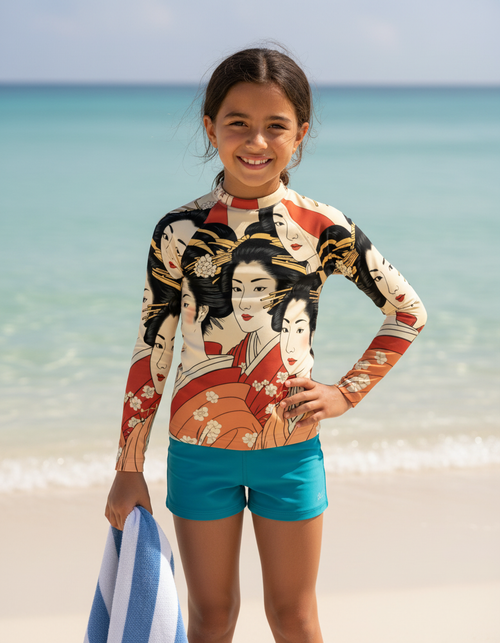 Girls Muskmelon Yume Rash Guard Kids Rash Guard — Lolekai