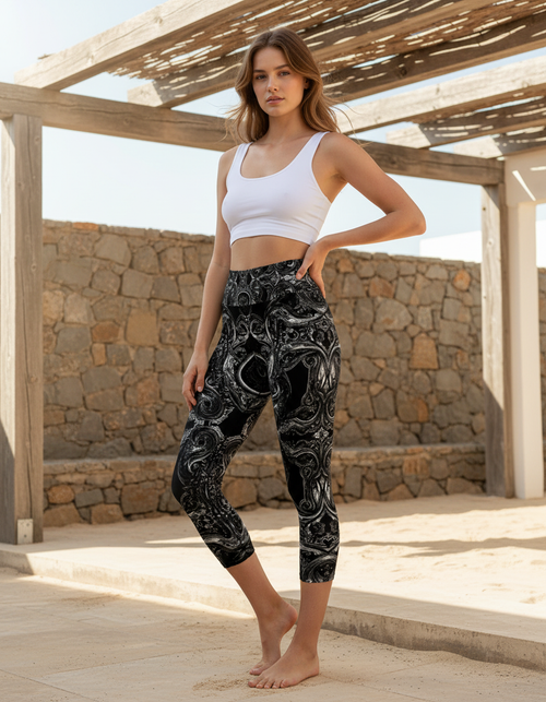 Eclipse Capri Yoga Leggings Capri Yoga Leggings — Dripper