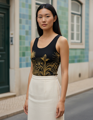 Gilded Deco Tank Tops tank tops