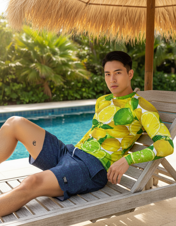 Zesty Wave Lemon Collection Rashguard