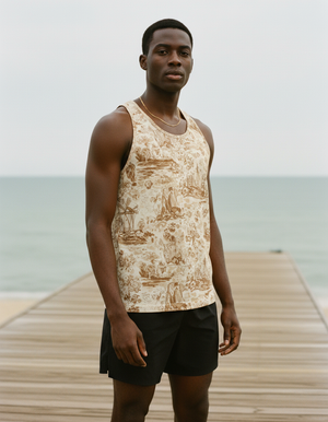 Coffee Bean Cerulean Tank Top Men's Tank Top — Dripper