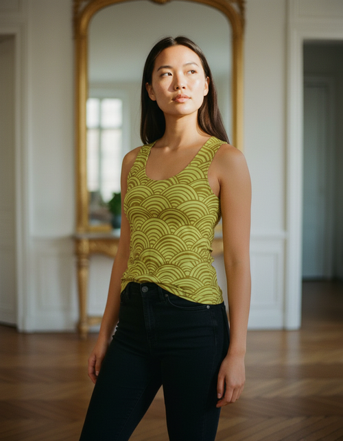 Women's Runway Chartreuse Yugen women's tank tops