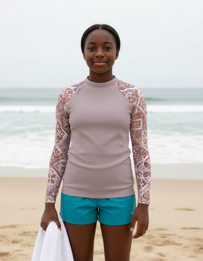 Rashguard — Youth Burnished Lilac Helix