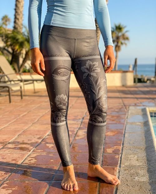 Charcoal Slate Chorus Classic swim & gym leggings