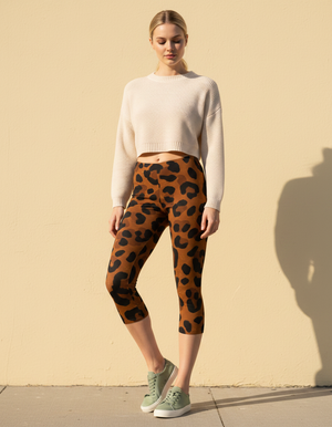 Feline Capri Leggings Capri Leggings — Dripper