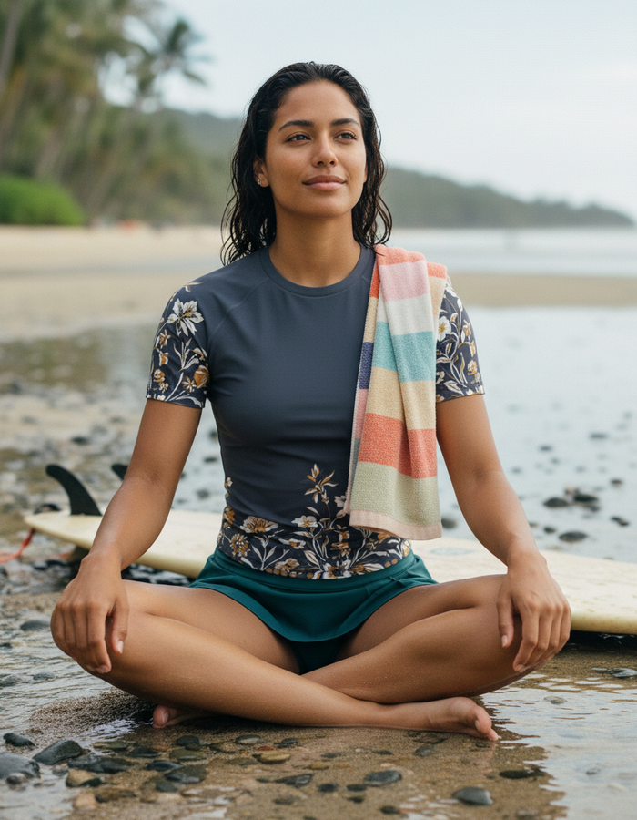 Rashguard — Women's Indigo / Bronze Kapa Tapa