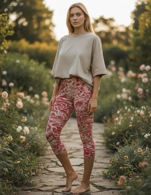 Fiery Red Horizon leggings