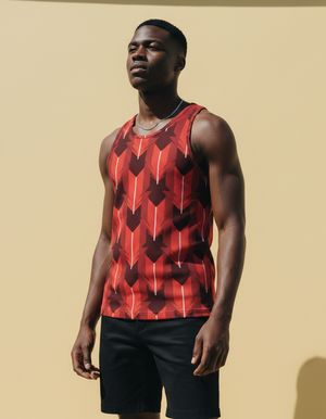 Men's Fiery Red Kumo men's tank tops