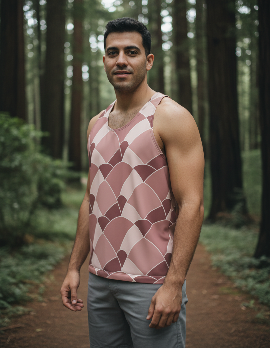 Men's Dusty Rose Kaze men's tank tops