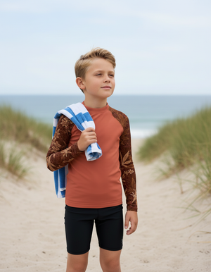 Kids Burnt Sienna Kumo kids rashguards