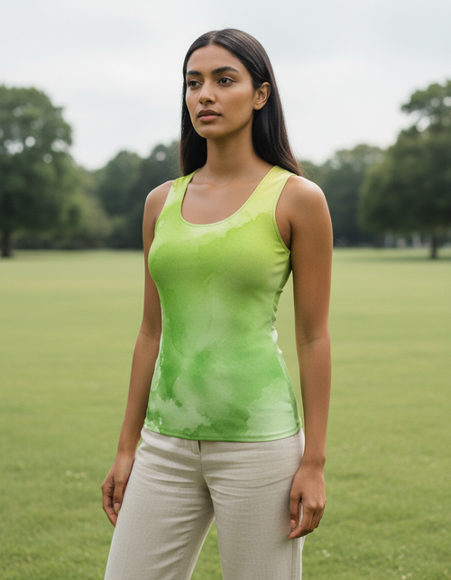 Runway Chartreuse Mosaic Tank Top Women's Tank Top — Dripper