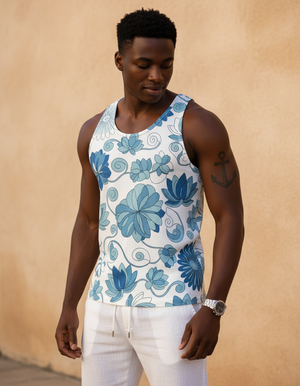 Men's Aqua men's tank tops
