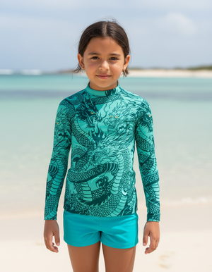 Kids Turquoise Ember kids rashguards