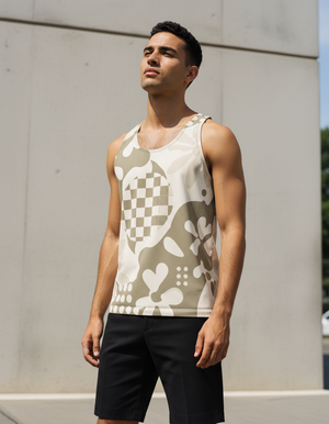 Men's White Onyx Vivid tank tops