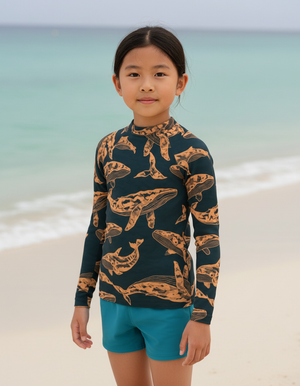Muskmelon Breeze Rash Guard Kids Rash Guard — Dripper