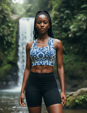Azure Longline Sports Bra Longline Sports Bra — Dripper