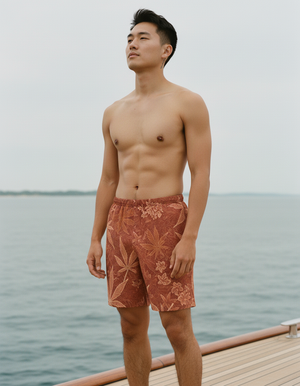 Coral Kumo Men's Swim Trunks Men's Swim Trunks — Dripper