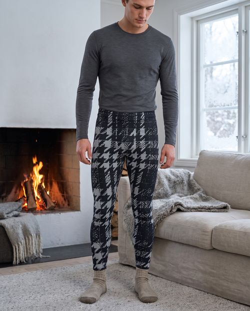 Glacier Houndstooth Base Layer Bottoms