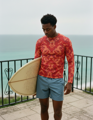 Men's Fiery Red Knot men's rashguards