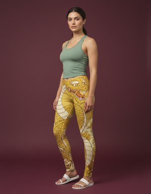 Lemon Yellow Gyo full-length leggings