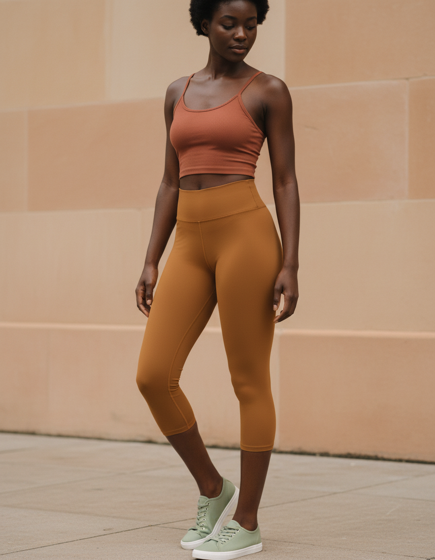 Capri-Yoga Leggings in Copper