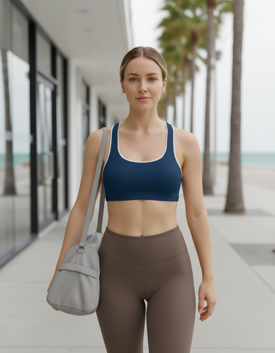 Classic Sports Bra in Prussian Blue