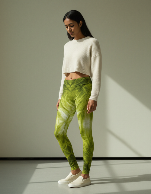 Lime full-length leggings — Dripper