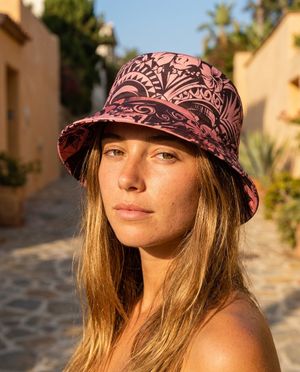 Amaranth Honua Lehua bucket hats