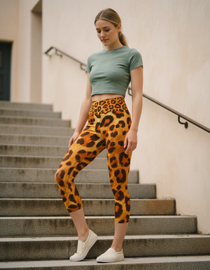 Cheetah Capri Yoga Leggings Capri Yoga Leggings — Dripper