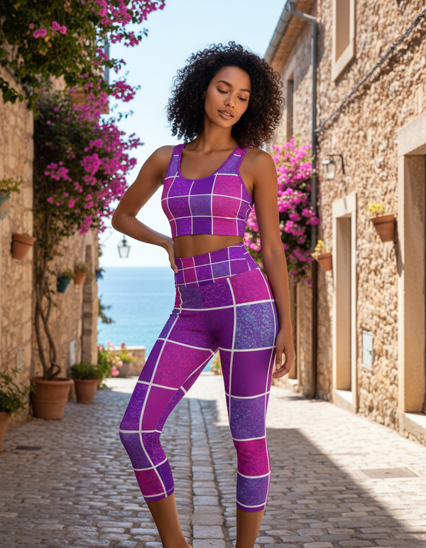 Mosaic Collection capri yoga leggings