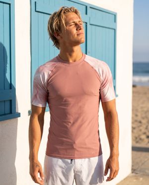Men's Tea Rose Frost men's short-sleeve rashguards